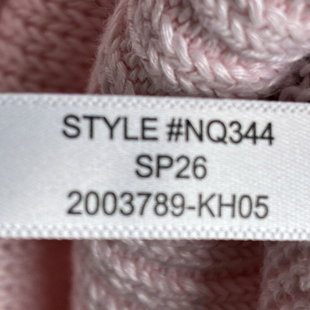 Madewell Linen Drop-Shoulder Sweater Womens Small Pink Blush Crop Pullover NWT - Picture 10 of 11